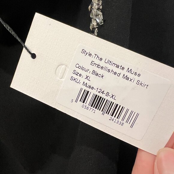 OddMuse Black Crystal Maxi Skirt- XL - NWT - Picture 5 of 5